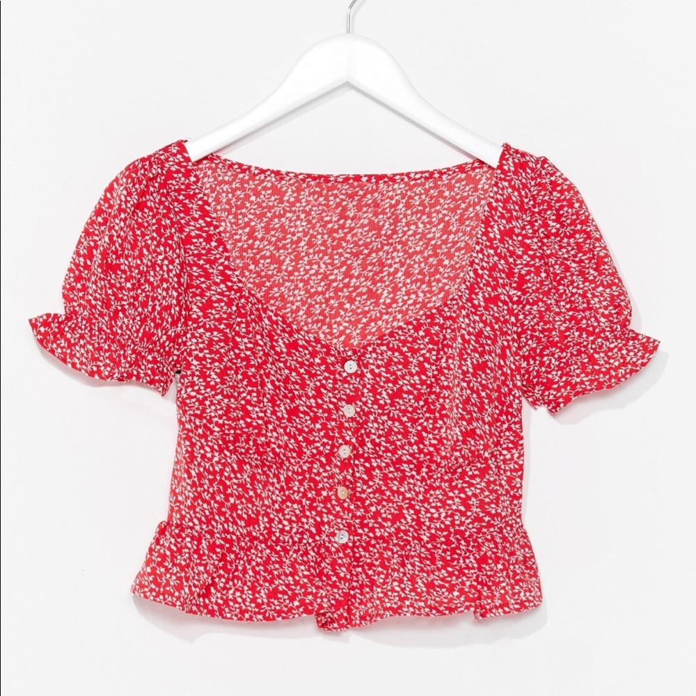 Sew You Floral Button Down Blouse